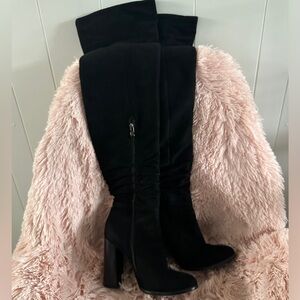 Black Thigh High Boots